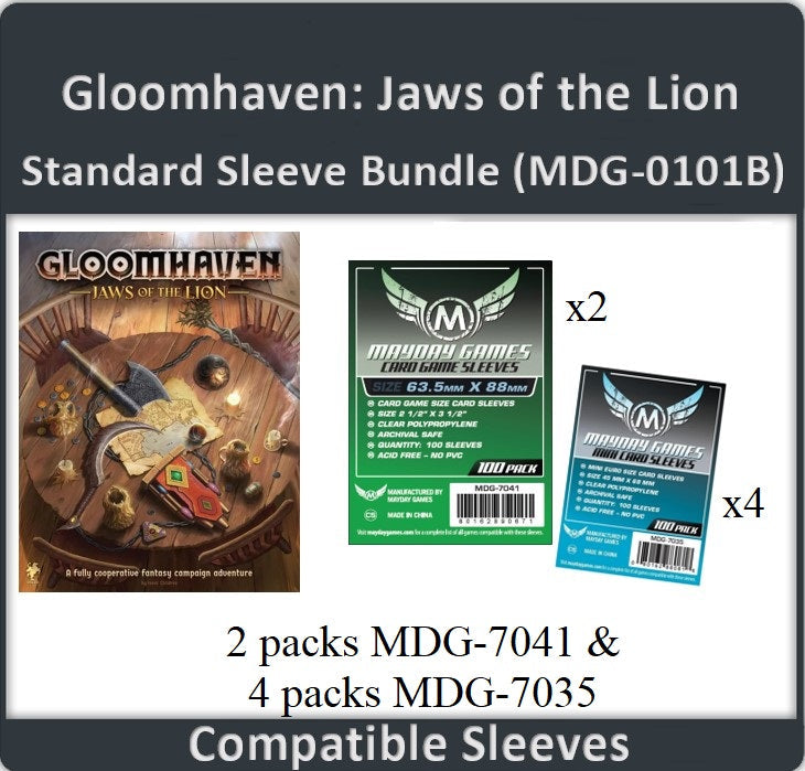 "Gloomhaven: Jaws of the Lion" Compatible Card Sleeve Bundle - for just $13.50! 