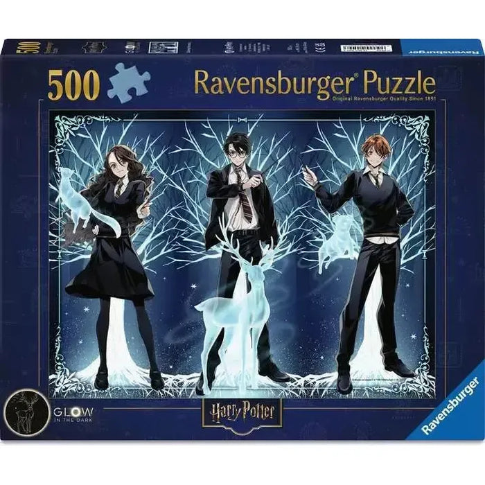 Glowing Patronus Harry Potter 500 Piece Glow in the Dark Jigsaw Puzzle Ravensburger - for just $19.99! 