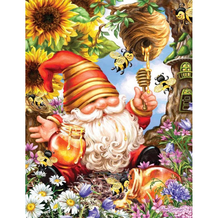 Gnome Worries Bee Happy 500 Piece Jigsaw Puzzle Springbok - for just $17.99! 