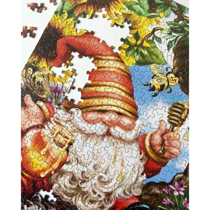 Gnome Worries Bee Happy 500 Piece Jigsaw Puzzle Springbok - for just $17.99! 