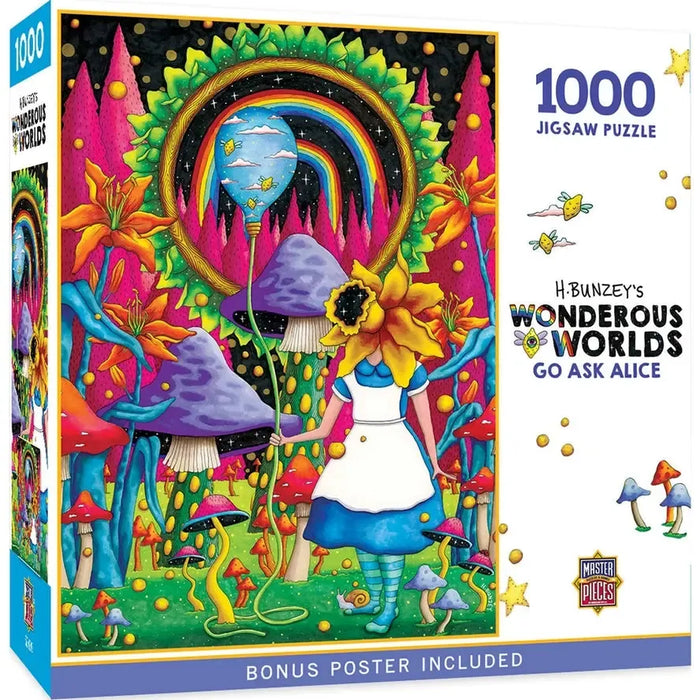Go Ask Alice Wonderous Worlds 1000 Piece Jigsaw Puzzle MasterPieces - for just $17.99! 
