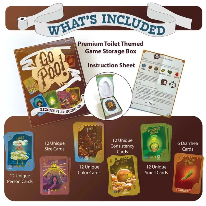 Go Poo! - Become #1 by Going #2 Card Game -Paper House - for just $24.99! 