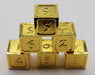 6 piece Metal D6's - Gold - for just $29.99! 