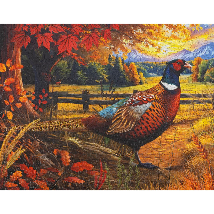 Golden Fields Pheasant 500 Piece Jigsaw Puzzle Springbok - for just $17.99! 