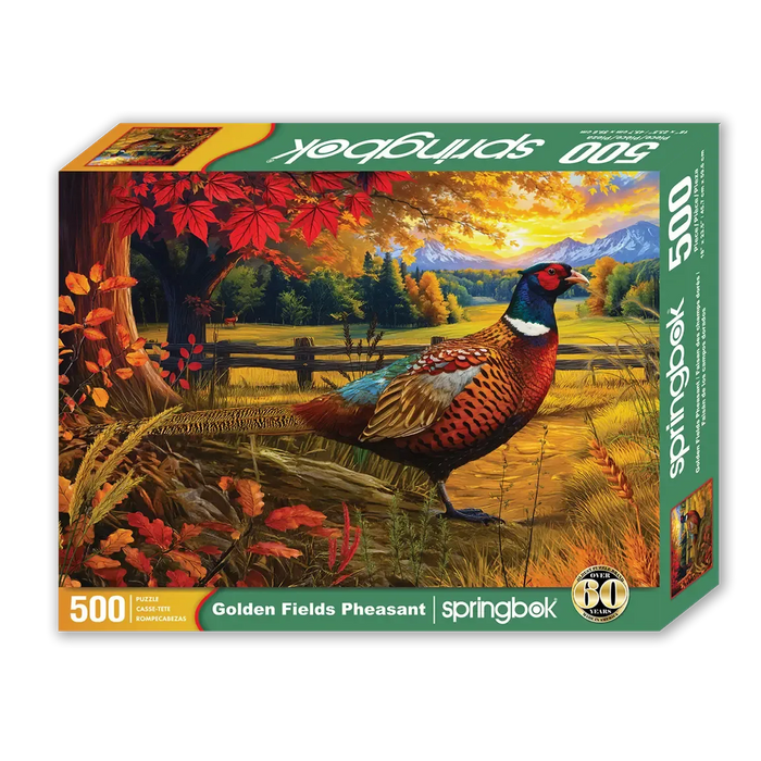 Golden Fields Pheasant 500 Piece Jigsaw Puzzle Springbok - for just $17.99! 