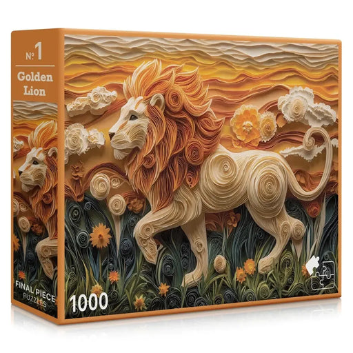 Golden Lion 1000 Piece Jigsaw Puzzle Final Piece - for just $24.99! 