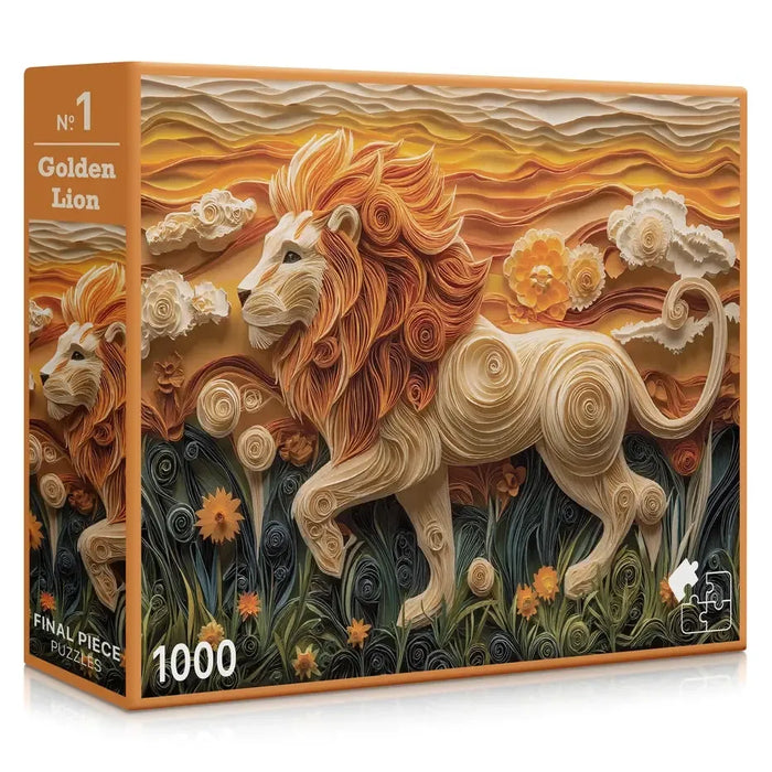 Golden Lion 1000 Piece Jigsaw Puzzle Final Piece - for just $19.99! 