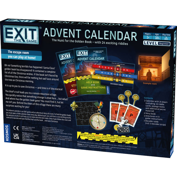 EXIT: Advent Calendar - The Hunt for the Golden Book - for just $49.95! 