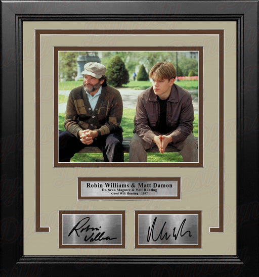 Robin Williams and Matt Damon Good Will Hunting 8" x 10" Framed Photo with Engraved Autographs - for just $79.99! 