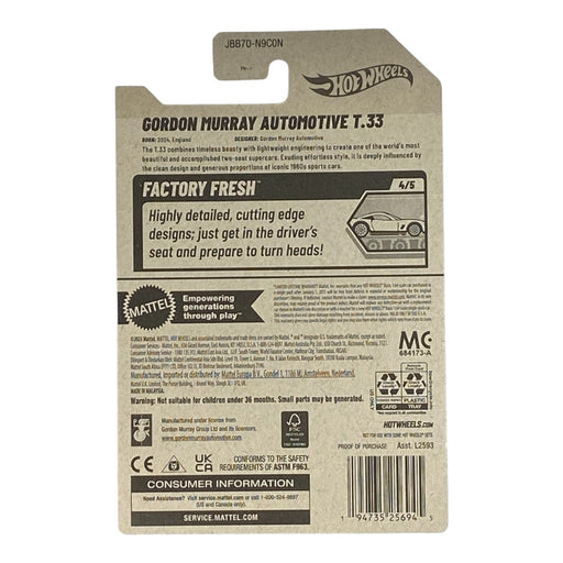 Hot Wheels Gordon Murry Automotive T.33 - Factory Fresh Series 4/5 - for just $1.79! 