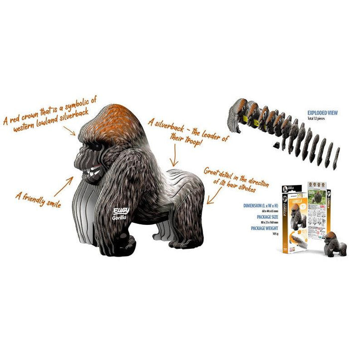 Gorilla 3D Cardboard Model Kit Eugy - for just $11.99! 