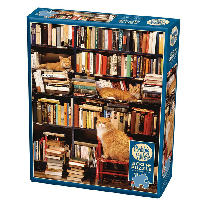 Gotham Bookstore Cats 500 Piece Jigsaw Puzzle Cobble Hill - for just $17.99! 