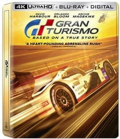 Gran Turismo (2023) Limited Edition Steelbook - Alternate Gold Cover (4K Ultra HD + Blu-ray + Digital) - for just $37.99! 