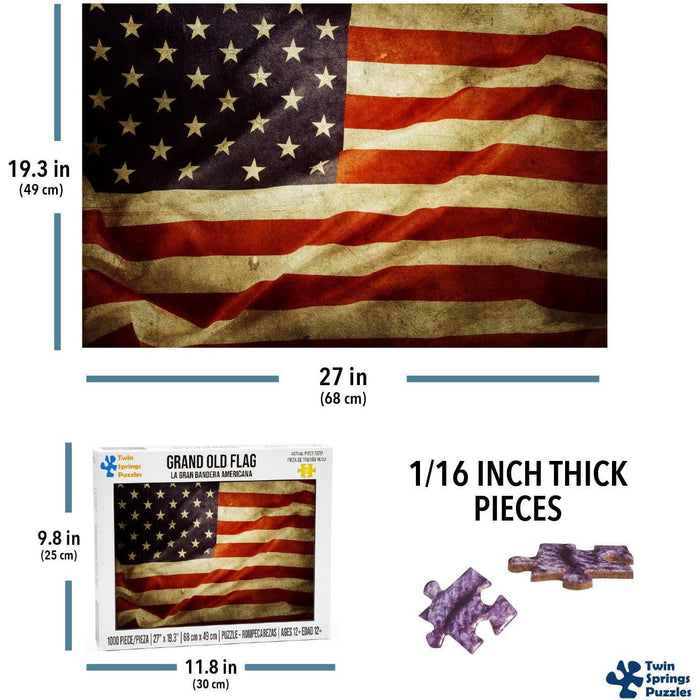 Grand Old Flag 1000 Piece Jigsaw Puzzle Twin Spring - for just $19.99! 