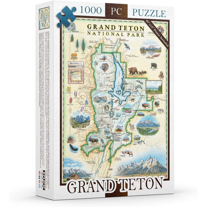 Grand Teton National Park 1000 Piece Jigsaw Puzzle Xplorer Maps - for just $24.99! 