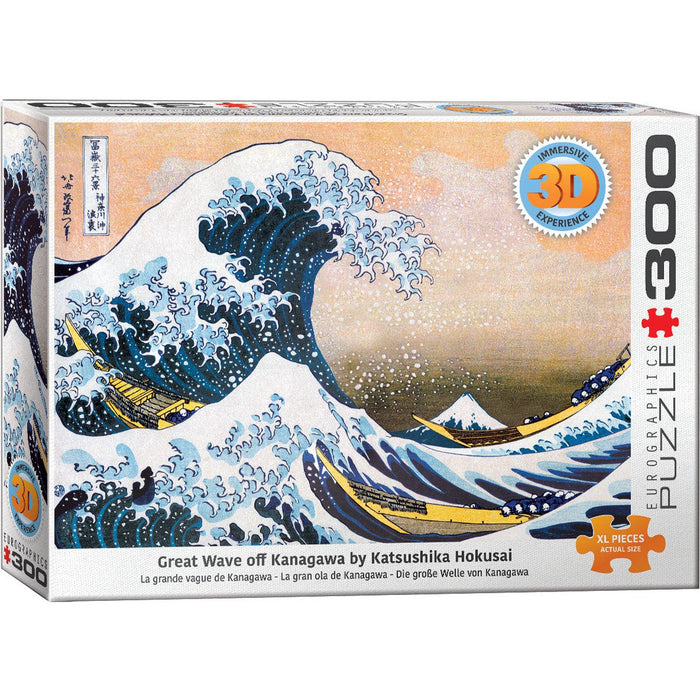 Great Wave off Kanagawa 300 Large Piece 3D Lenticular Jigsaw Puzzle Eurographics - for just $23.99! 