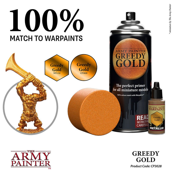 Army Painter Colour Primer: Greedy Gold - for just $16.99! 