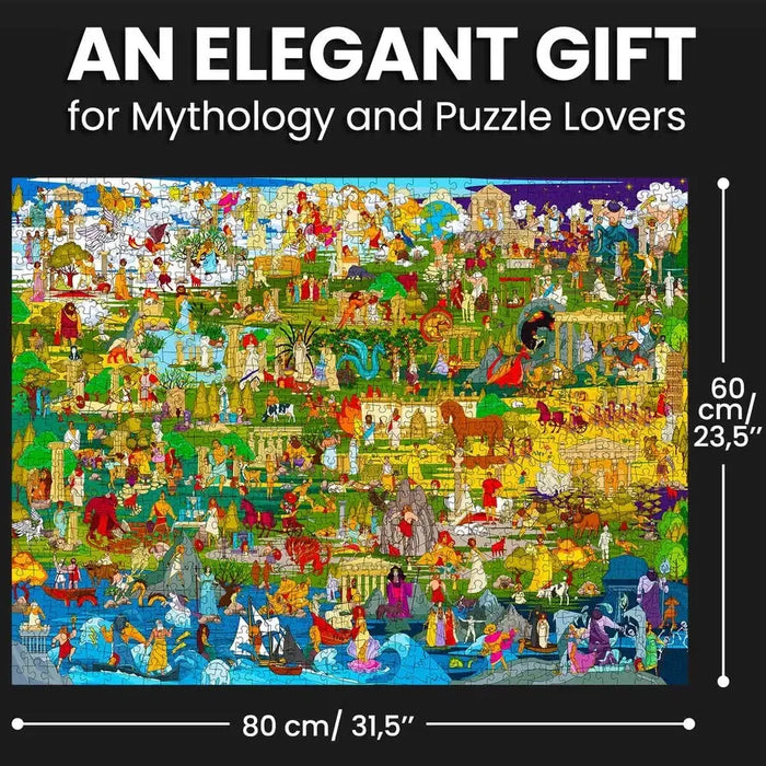 Greek Gods "Seek & See" 1000 Piece Jigsaw Puzzle Quokka - for just $24.99! 