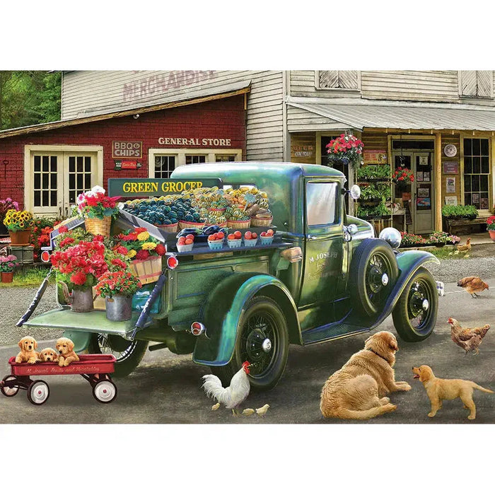 Green Grocer 35 Piece Tray Jigsaw Puzzle Cobble Hill - for just $9.99! 