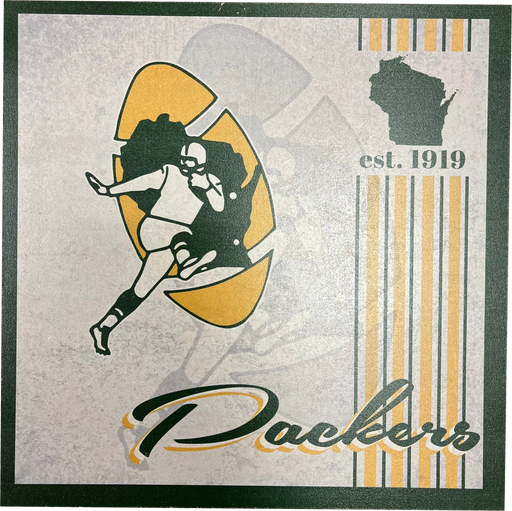 Green Bay Packers 9.5'' x 9.5'' Throwback Album Wood Sign - for just $14.99! 