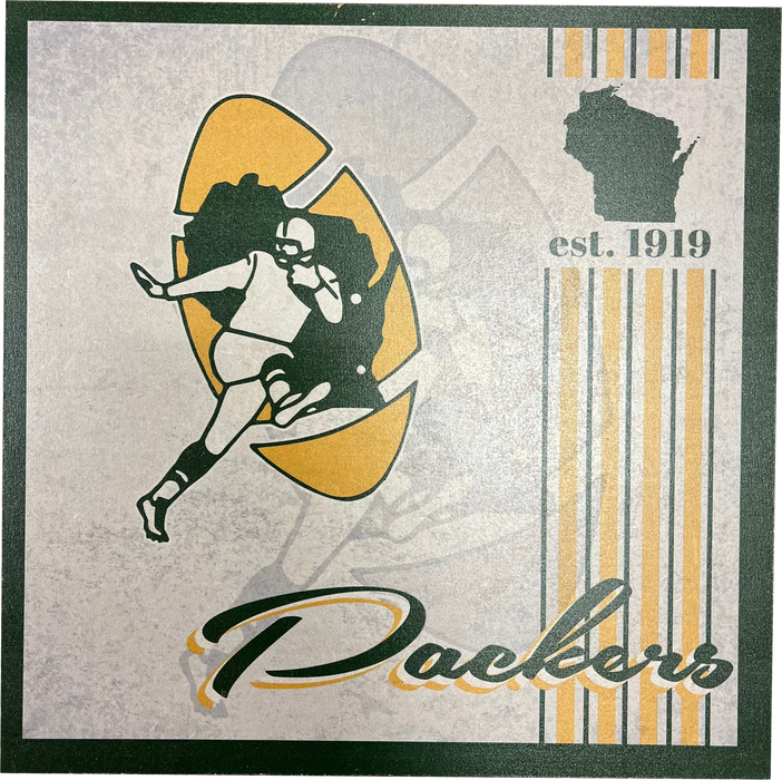 Green Bay Packers 9.5'' x 9.5'' Throwback Album Wood Sign - for just $14.99! 