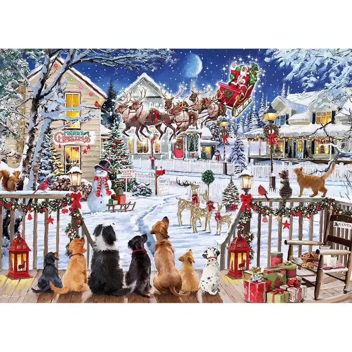 Greeting Santa 1000 Piece Jigsaw Puzzle Gibsons - for just $24.99! 