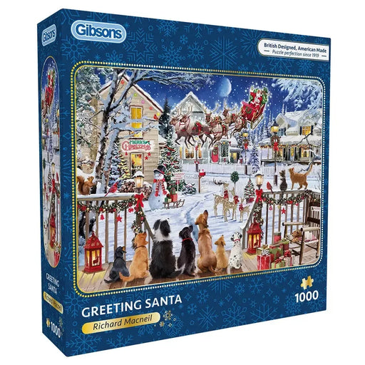Greeting Santa 1000 Piece Jigsaw Puzzle Gibsons - for just $24.99! 