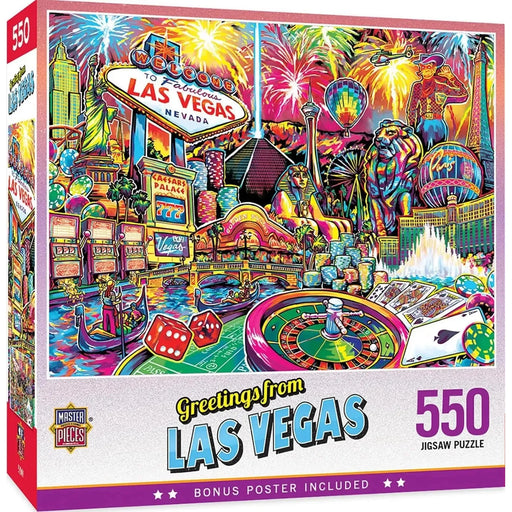 Greeting from Las Vegas 550 Piece Jigsaw Puzzle MasterPieces - for just $19.99! 