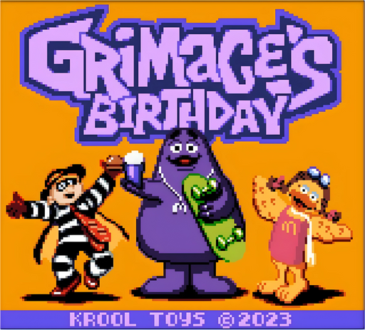 Grimace's Birthday GBC Video Game Gameboy Color McDonalds Rare - for just $15! 