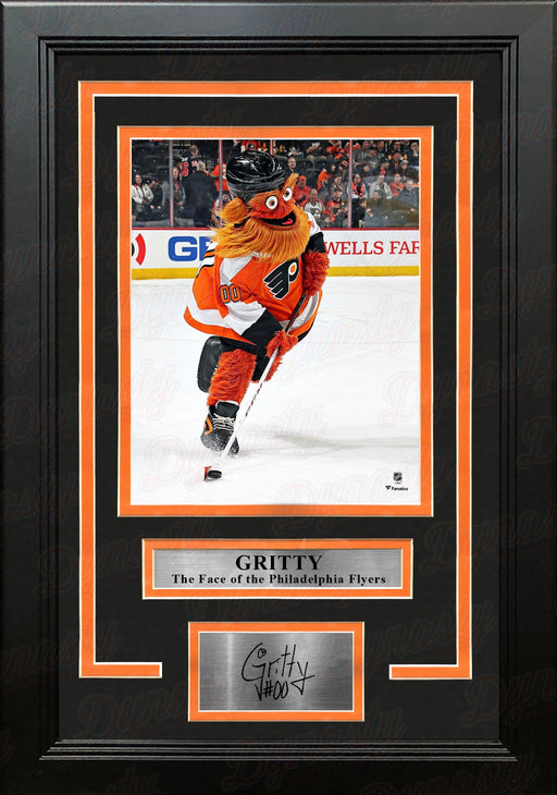 Gritty Skating Down the Ice Philadelphia Flyers 8" x 10" Framed Hockey Mascot Photo with Engraved Autograph - for just $79.99! 
