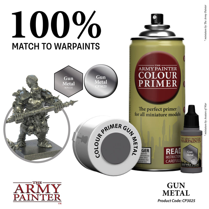 Army Painter Colour Primer: Gun Metal - for just $17.99! 
