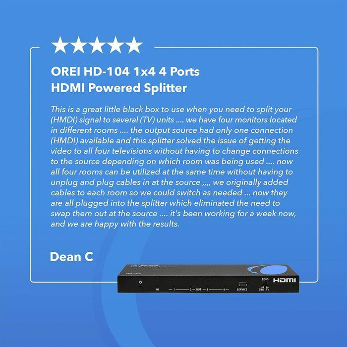 1x4 HDMI Splitter: 1-in 4-out (HD-104) - Just $19.99! Shop now at Retro Gaming of Denver