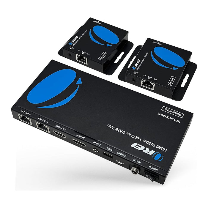 1x2 HDMI Extender Splitter Over CAT6/7 Up to 165 Ft- Loop-Out, IR Control & EDID (HD12-EX165-K) - Just $129.99! Shop now at Retro Gaming of Denver