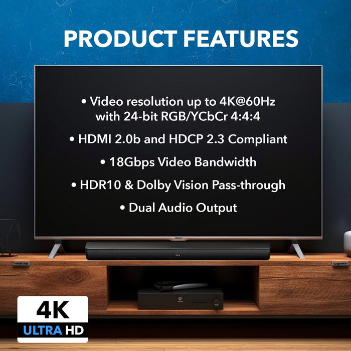 4K HDMI Audio Extractor ARC/eARC - Auto EDID management (HDA-929) - Just $99.99! Shop now at Retro Gaming of Denver