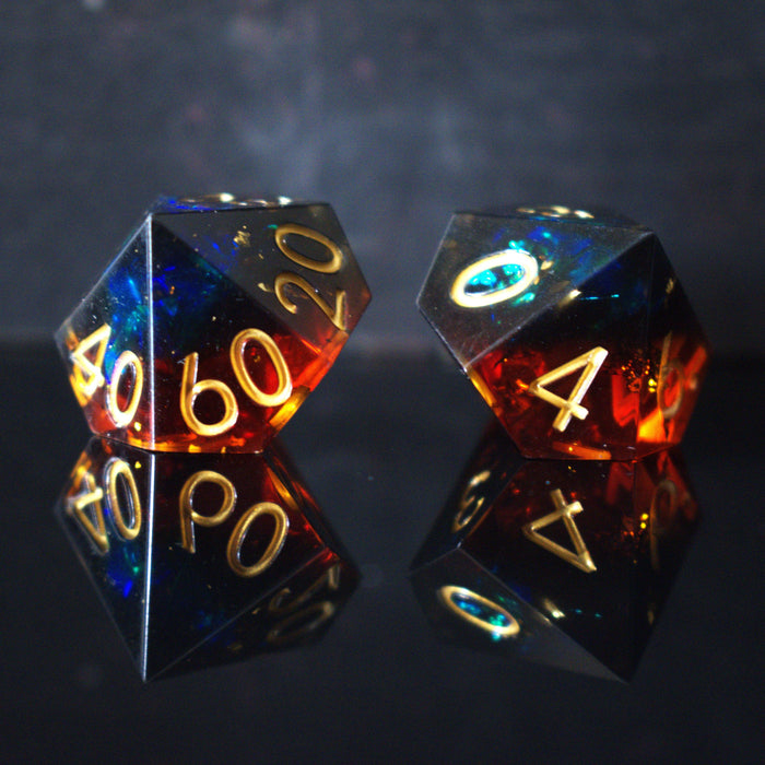 Hellish Rebuke Sharp-Edged Resin Dice Set - Just $39.99! Shop now at Retro Gaming of Denver