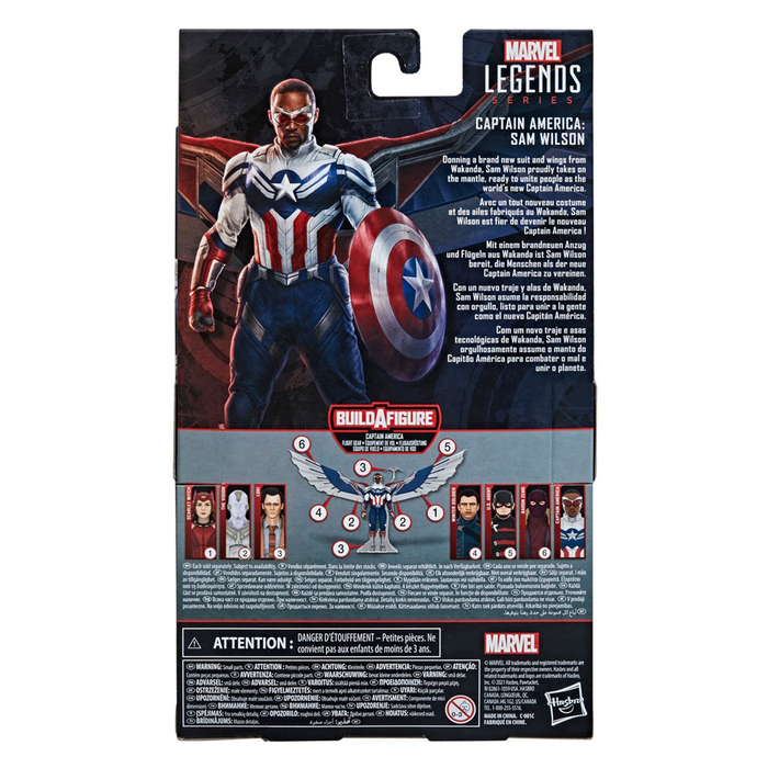Captain America: Marvel Legends: Captain America Sam Wilson 6-Inch Action Figure (Captain America Flight Gear BAF) - for just $22.95! 