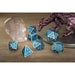 Draconis Solid Metal Polyhedral Dice set - Brushed Iron with Cold Blue - Premium Polyhedral Dice Set - Just $39.99! Shop now at Retro Gaming of Denver