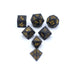 Barbarian Solid Metal Polyhedral Dice Set - Matt Black with Gold - Premium  - Just $39.99! Shop now at Retro Gaming of Denver
