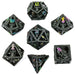 Skull's Grin Hollow Metal Dice Set - Black with Chromatic - Just $89.99! Shop now at Retro Gaming of Denver