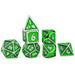 Solid Metal Behemoth Dice set - Brushed Green - Just $39.99! Shop now at Retro Gaming of Denver