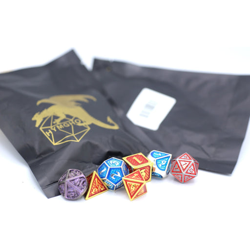 Mystery Pack Full set Non-matching Solid Metal Dice - Premium Polyhedral Dice Set - Just $19.99! Shop now at Retro Gaming of Denver