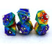 Rainbow Pride solid metal dice set - Silver with Black Lettering - Premium Polyhedral Dice Set - Just $49.99! Shop now at Retro Gaming of Denver