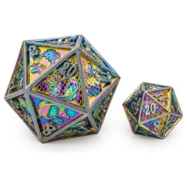 45mm Dragon D20 -Brushed Rainbow - Premium Single D20 - Just $39.99! Shop now at Retro Gaming of Denver