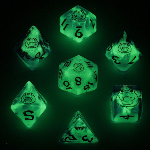 Wyrmforged Rollers - Rounded Plastic Polyhedral Dice - Bog Frog Gold - Just $15.99! Shop now at Retro Gaming of Denver