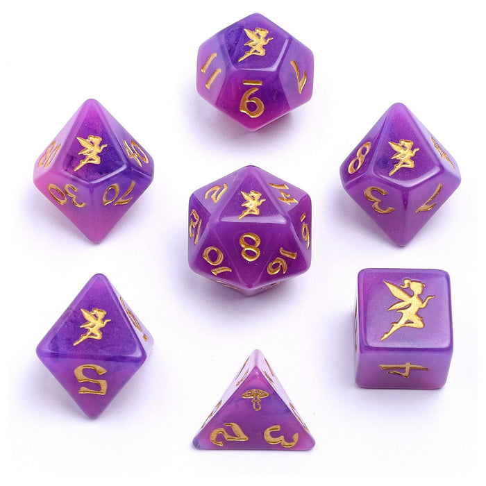 Wyrmforged Rollers - Rounded Plastic Polyhedral Dice - Pixie Dust Gold - Just $15.99! Shop now at Retro Gaming of Denver