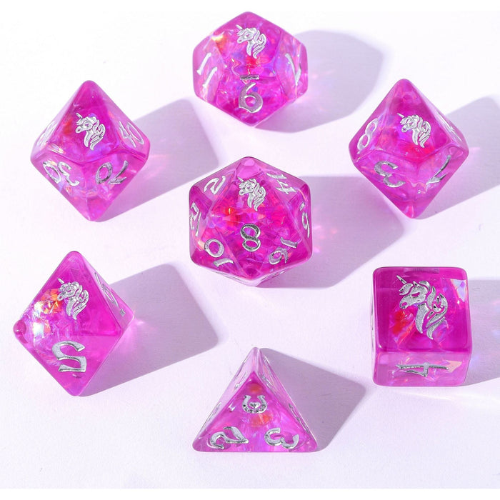 Wyrmforged Rollers - Rounded Plastic Polyhedral Dice - Lumina Unicornia - Just $15.99! Shop now at Retro Gaming of Denver