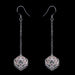 Dragon's Eye D20 Dice Earrings - Silver with Pink Gems - Premium  - Just $29.99! Shop now at Retro Gaming of Denver
