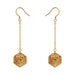 Dragon's Eye D20 Dice Earrings - Gold with Ruby Red Gems - Premium  - Just $29.99! Shop now at Retro Gaming of Denver