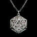 Dragon's Eye D20 Necklace - Silver with Pink Gems - Premium  - Just $34.99! Shop now at Retro Gaming of Denver