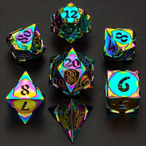 Morning Star Hollow Polyhedral Dice - Prism Rainbow - Premium Polyhedral Dice Set - Just $79.99! Shop now at Retro Gaming of Denver
